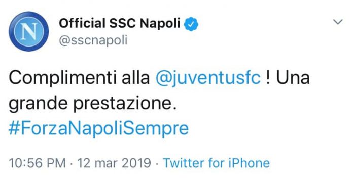 Napoli tweet